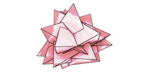 5 tetrahedron seeking constructing a F.I.T. - Blender water color test © Paolo Rudelli