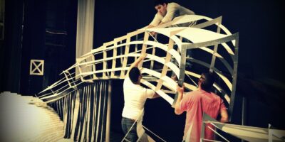 The Magic Flute rehearsal - changing setup I act to II act