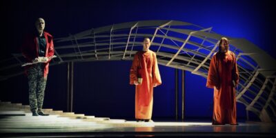 The Magic Flute rehearsal - Tamino (Gilles Bersier) and two priest